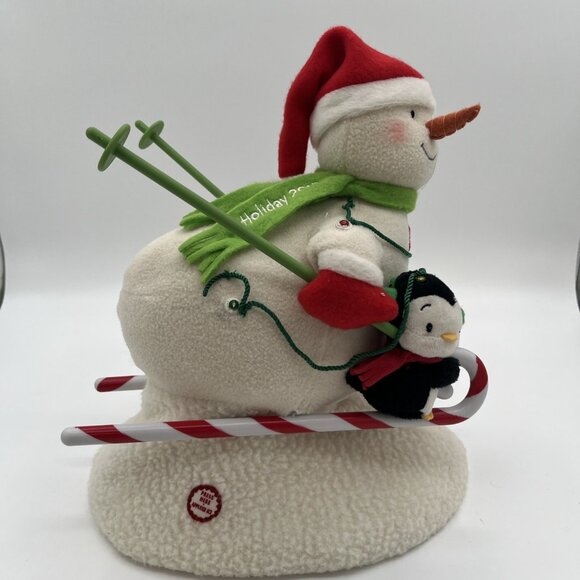 Christmas Hallmark Jingle Pals Swooshin 2012 Musical Skiing Snowman W/tag Work - Picture 5 of 15